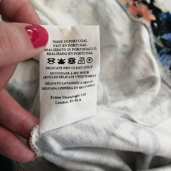 Erdem Wilhelmina Colourful Floral Knee Length Dress Elbow Sleeves US 8 - Picture 16 of 17